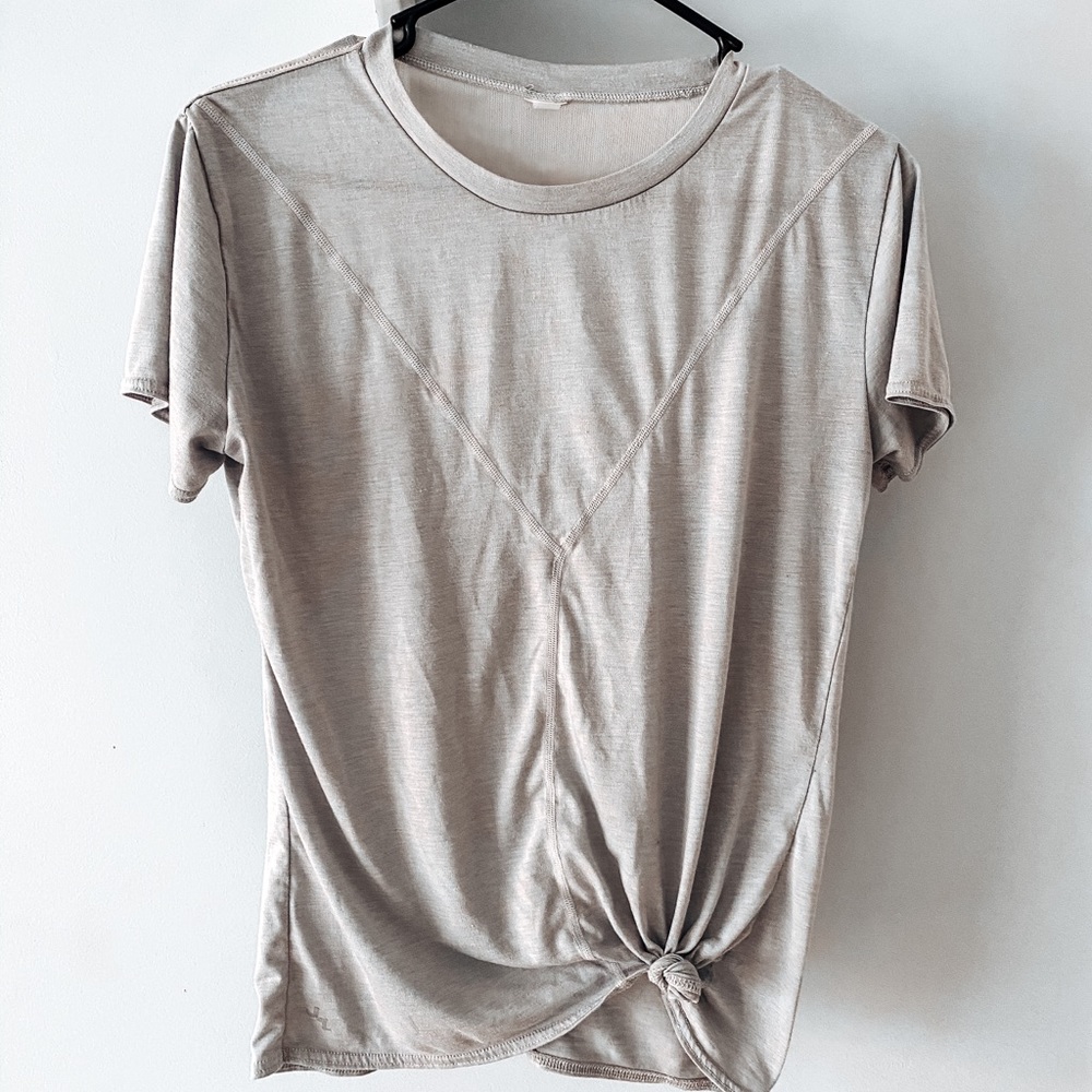 Gray workout or casual top